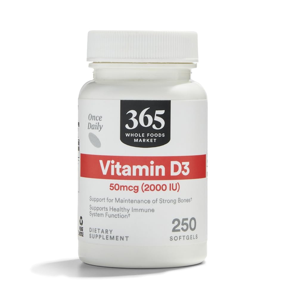365 by Whole Foods Market, Vitamina D3 2000 UI, 250 t