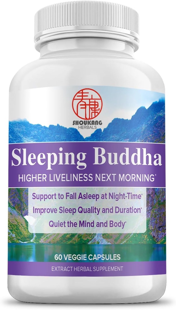 Herbal China Medicina Suplimente pentru calitatea si durata somnului, somn Buddha HERBALS, liniste Mintea si Corpul, 60 Capsule