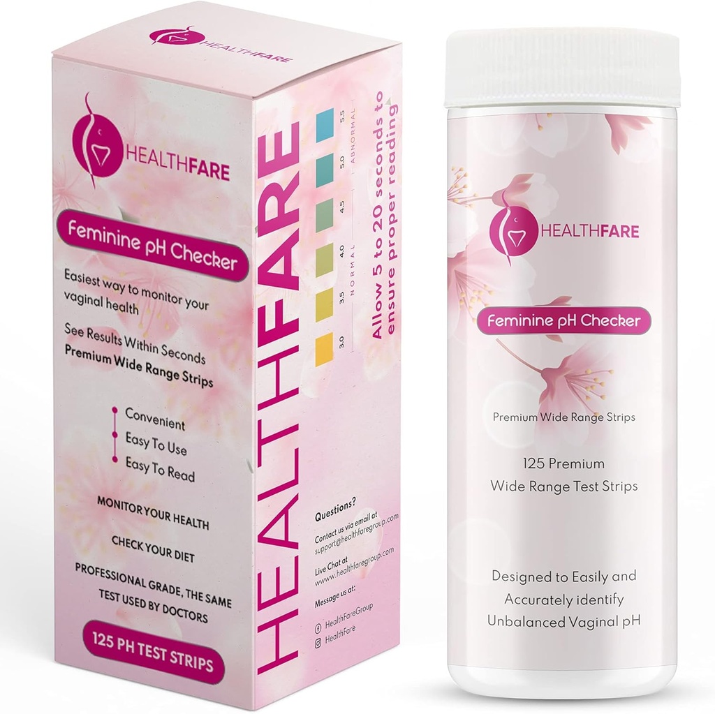 Healthfare Feminin pH Test Stripuri pentru a monitoriza sănătatea intimă, nivelul pH-ului echilibrului 3.0-5,5 