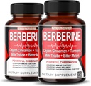 8 în 1 Berberine Supliment - Per capsulă oferă - Suport Digestie, Imunitate - cu Ceylon Scorțișoară, Lapte Thistle, Turmeric, Bitter Melon