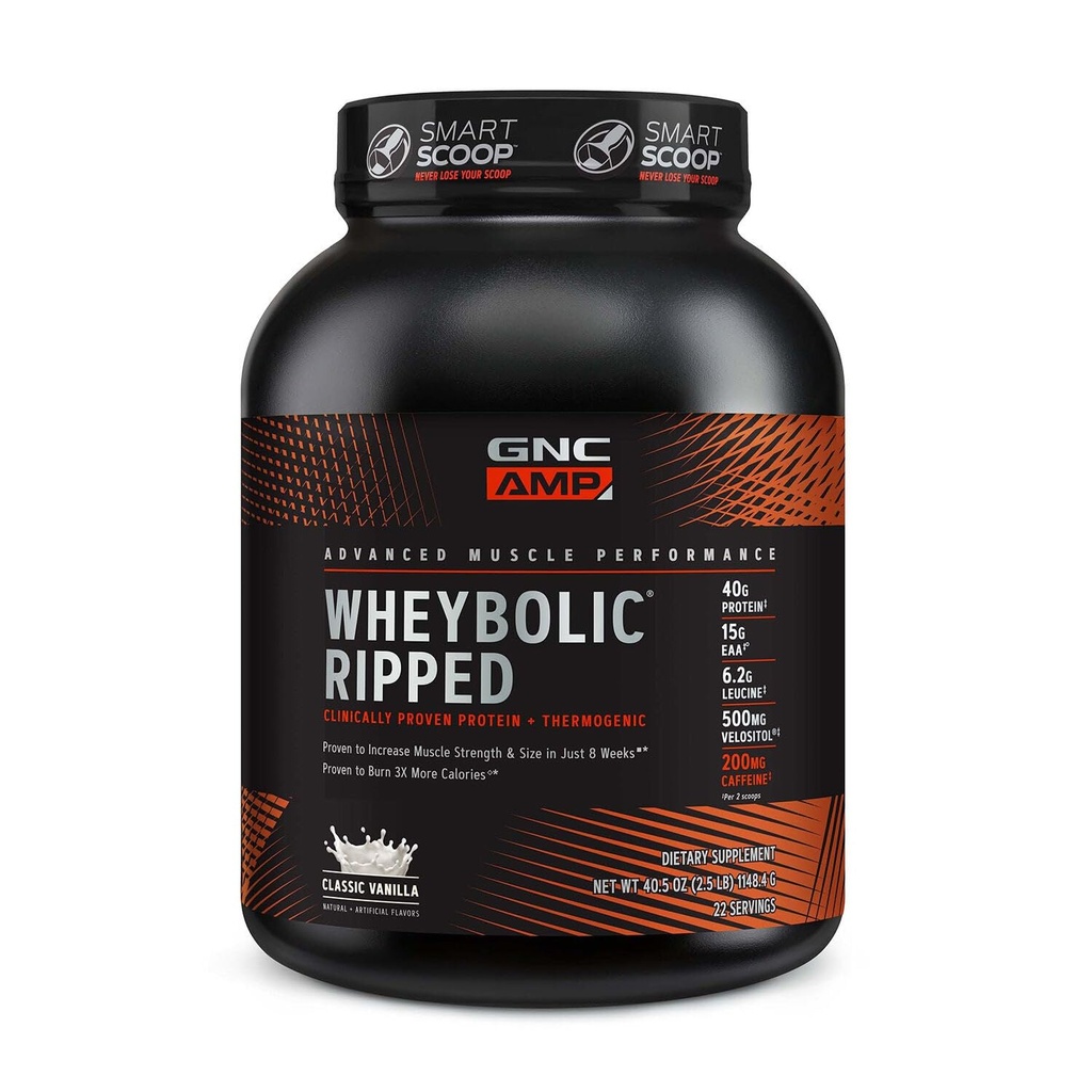 GNC AMP Wheybolic Ripped - Vanilie clasică (22 Serviri)