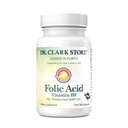 Dr. Clark Folic Acid (Vitamina B9) Suplimentul 1mg, 100 capsule de Gelatină, vitamina B esenţială pentru sănătatea zilnică