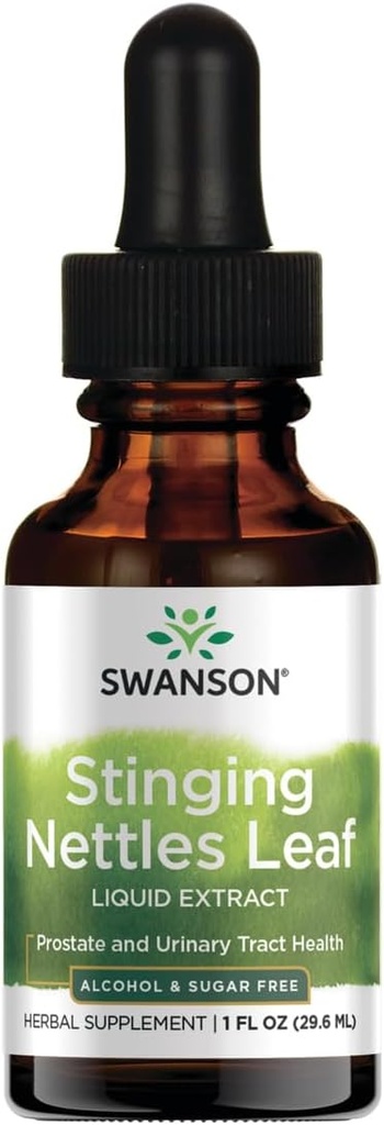 Swanson Stinging Nettles Leaf Liquid Extract Alcool și zahăr-Free 1 fl Ounce (29,6 ml) Lichid