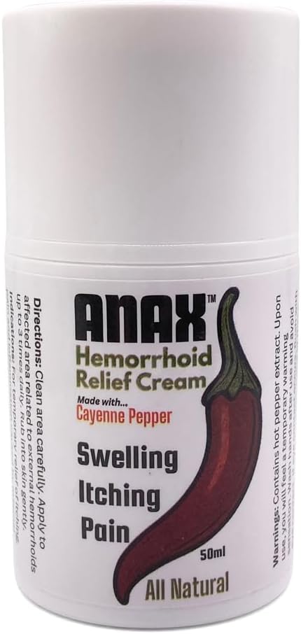 Anax Natural Pepper Cream ajută mâncărimi anale, durere și inflamație legate de hemoroizi