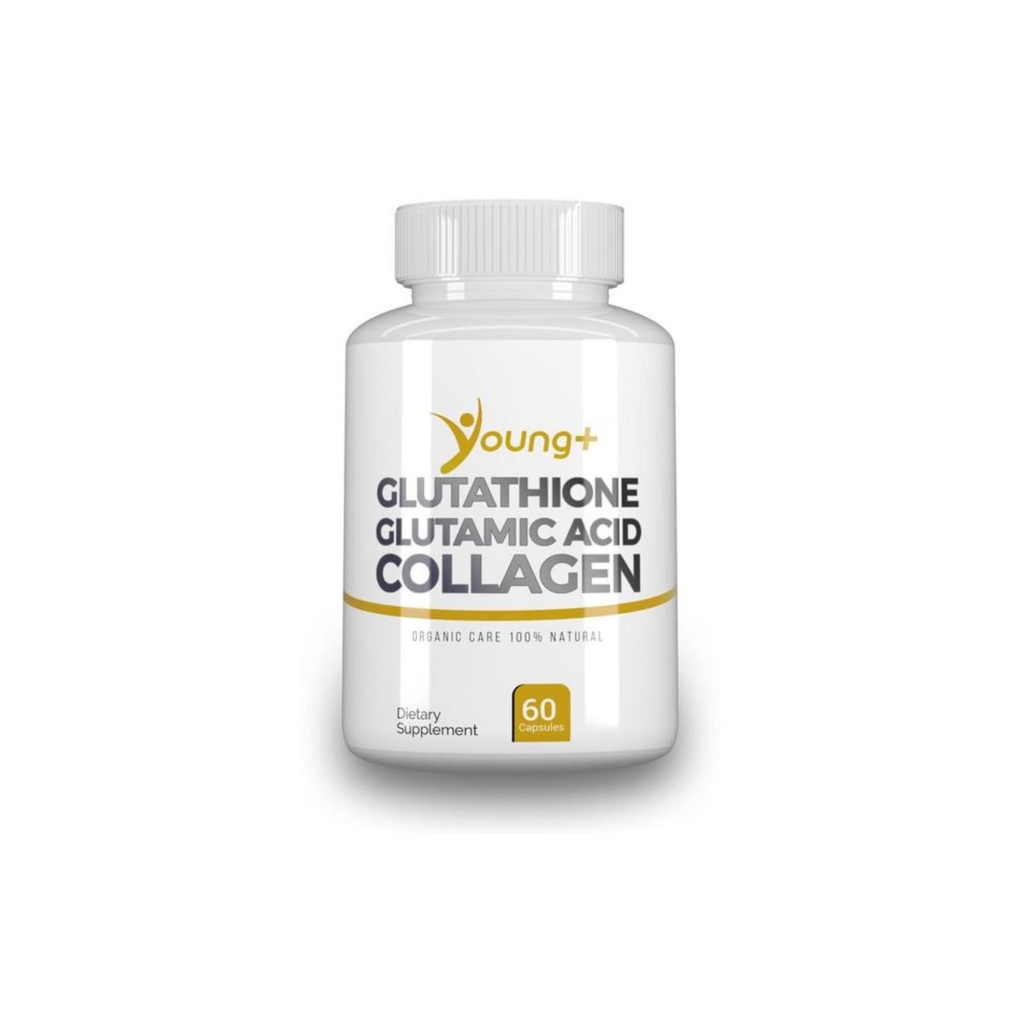 Young. Glutation, Acid glutamic şi Colagen. Supliment antioxidant - 1000 mg, 60 capsule