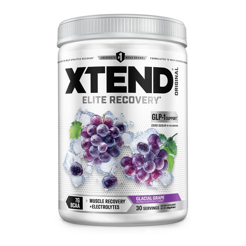 Xtend XTEND Original BCAA Powder 7g BCAA și 2,5g L-glutamină, Sugar Free Post Antrenament de recuperare musculare băutură cu aminoacizi pentru bărbați și femei, 30 Serviri