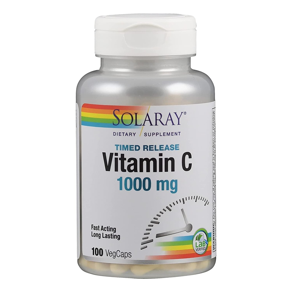 Solaray C Supliment de eliberare cu două trepte, 1000 mg, 100 Număr