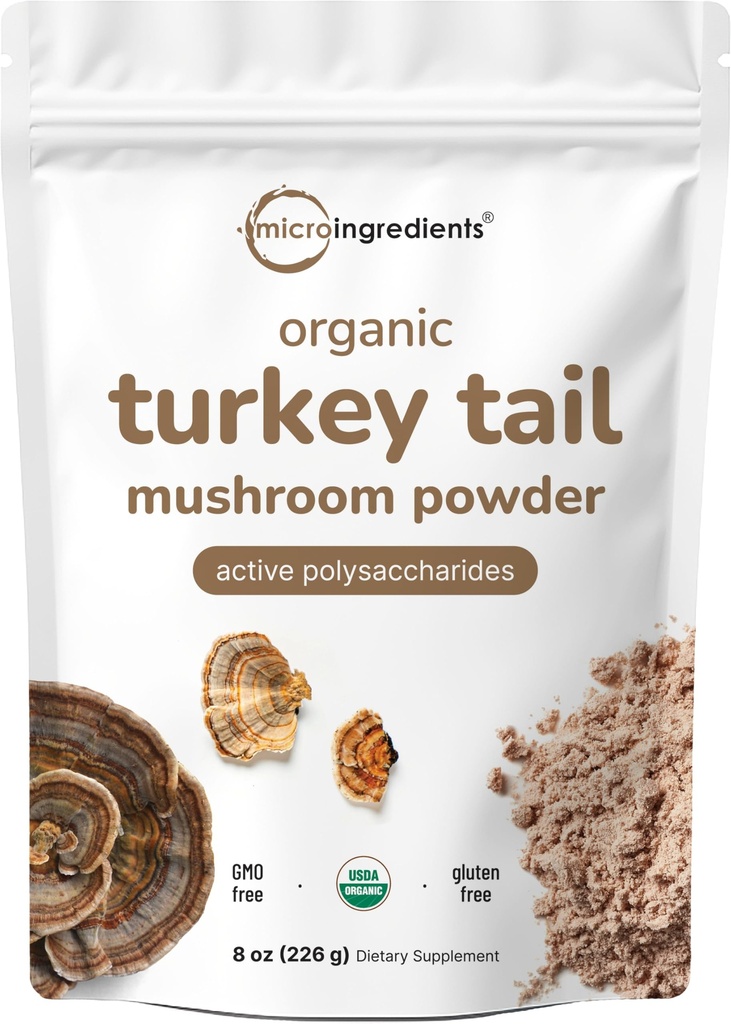 Micro Ingrediente Organic Turcia Tail Mushroom Pulbere (50:1 Extract), 8 Ounce 