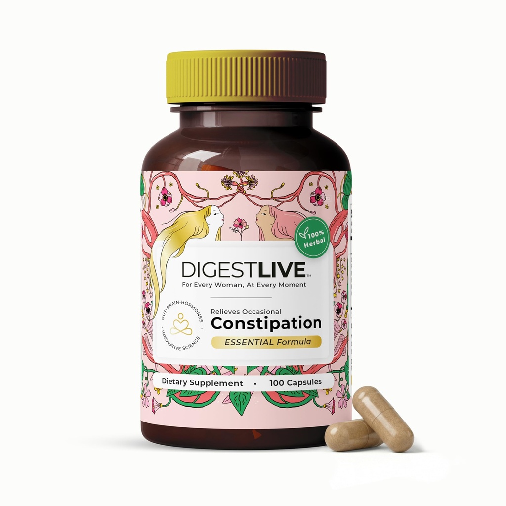 Laxative, Constipație Relief pentru femei - Stool Softener - 100% Natural - 100 Capsule - Femeie Colon Cleanse, Detox - gaz și baleiaj Relief - Vegan, Gluten și OMG gratuit