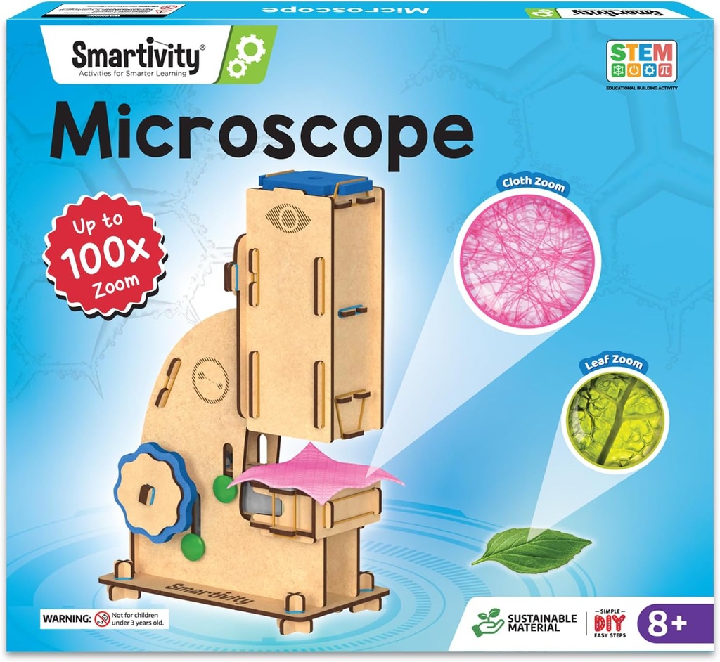 Microscop de inteligentă 100x Zoom STEM Jucarie pentru copii varsta intre 8 si 14 ani 
