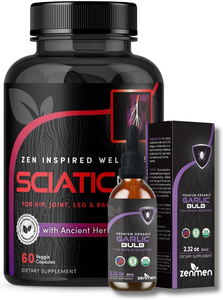 Zenmen Usturoi Tinctură și Sciatic Nervi suport Bundle