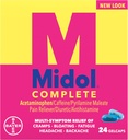 Midol Mensural Complete, Gelcaps, 24 t