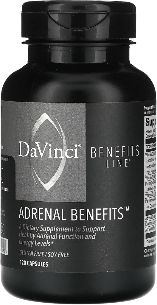 Beneficii Linia, Beneficii suprarenale, 120 capsule, Laboratoarele Davini din Vermont