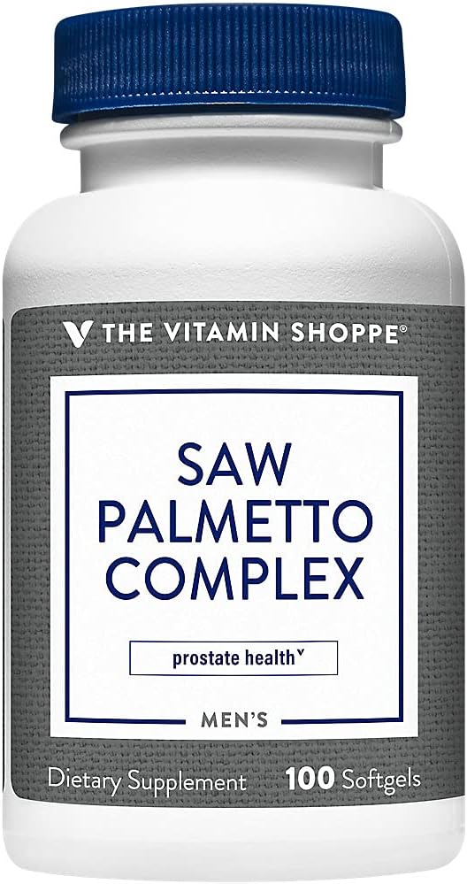 Saw Palmetto Complex 160mg - Supliment pentru sănătate prostată, Easy to Swallow Softgels (100 Softgels) de The Vitamin Shoppe