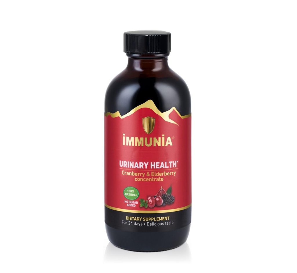 Imunia de sănătate urinară. Cranberry & Elderberry concentrat pentru prevenirea infecţiilor urinare. Natural. Delicios. 5 ml/zi. (1 Pachet)