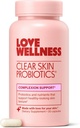 Love Wellness Clear Skin Probiotic | Clear Up Hormonal Acne Pimples, Redness & Pore Minimizer | Skin Care with Zinc, Bifidobacterium Longum & Chaste Tree Fruit Extract | Acne Treatment | 30 Count