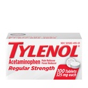 Comprimate cu concentraţie regulată de Tylenol cu 325 mg de Acetaminofen, Reductor de febră şi durere Reliever pentru dureri de cap, dureri de spate, dureri musculare, dureri articulare şi crampe menstruale, 100 ct