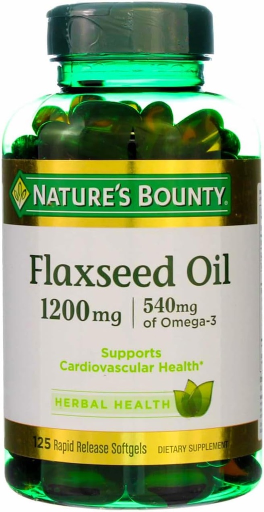 Ulei natural de semințe de floarea-soarelui 1200 mg, 125 Softgels de eliberare rapidă (Pachet de 3)