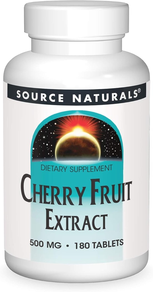 Source Naturals Cherry Fruit Extract, Natural Source of flavonoids That act as antioxidants*, 500 mg - 180 Tablets