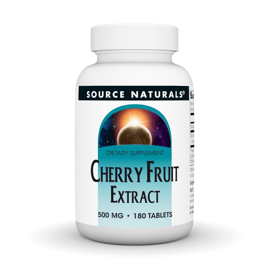 Sursa Naturals Cherry Fruit Extract, Sursa naturala de flavonoizi Acest lucru acționează ca antioxidanți*, 500 mg - 180 comprimate