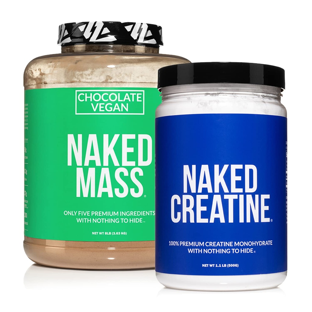 Naked Soy-Free Proteine Bundle: 8LB Chocolate Vegan Mass Creatina