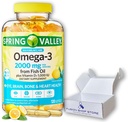 Omega 3 2000 mg softgels- ulei de pește, 120ct (Pachet de 1), Boxed by Fusion Shop Store