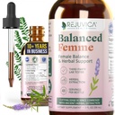 Rejuvica Health Balanced Femme - Advanced Fealance Supplement - Livrare lichida pentru o mai buna absorbtie - Vitex, Dong Quai, Black Cohosh, Maca Wild Yam & More!
