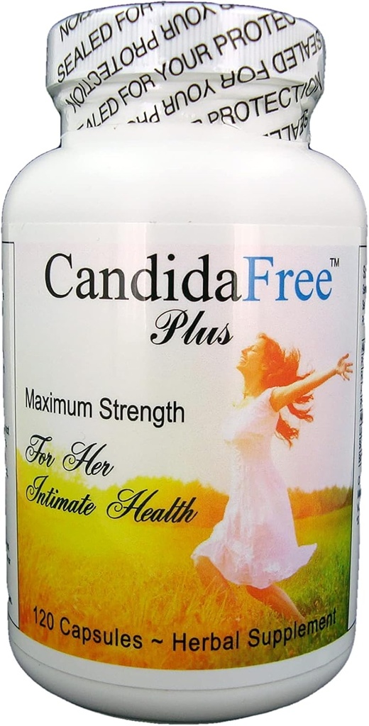 Candida-Free Echilibru Natural Formula pentru Drojdie Overgrease Cleanse și Detox pentru Femei. 120 capsule Vegane.