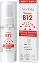 Vitamina B12 Spray 500 mcg (150 Servings) - Complex de absorbţie rapidă MHA (Metilcobalamină, hidroxicobalamină, adenosilcobalamină) - Supliment Vegan, Non-GMO, lichid B12