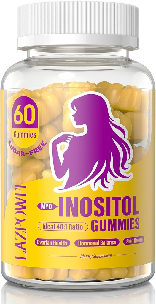 Inozitol Gummies with Myo-Inositol & D-Chiro Inositol,Vitamina D3,Magnesium Glycinate & Zinc - Ideal 40:1 Ratio - 30 Day Supply-96