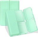 FYY Daily Pill Organizator, 7 Compartimente Portable Pilula Case Travel Pill Organizator, [Folding Design] Pilulă cutie pentru Purse Pocket pentru a deține vitamine, Cod Ulei de ficat, Suplimente și medicamente-verde