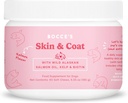 Bocce's Bakery Skin & Coat Supplement for Dogs, Daily Chews Made in the USA with Vitamin E & Essential Fatty Acids, Supports Healthy Skin & Coat, Salmon, 60 ct, Red (DG-SP-SKIN60)
