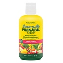 Naturas Plus Sursa de viata Lichid prenatal, fructe tropicale - 30 fl oz - Multivitamine si Supliment mineral - Suport nutritional in timpul sarcinii - Gluten gratuit, vegetarian - 30 Serviri