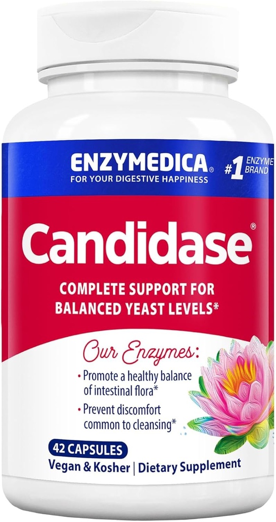Enzymedica, Candidase, Enzime digestive pentru suport usor de curatat, Sanatate si Digestia Gut, 42 Conte