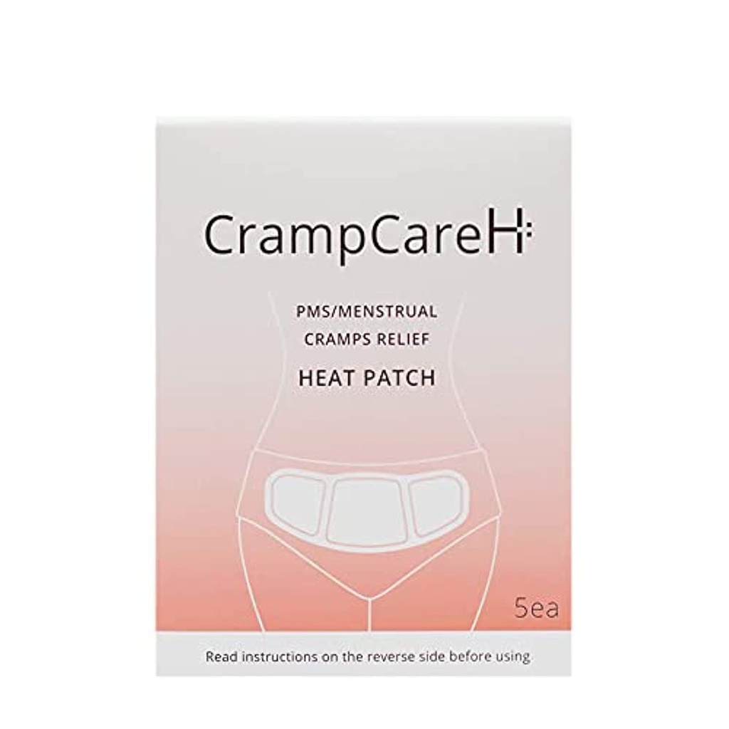 (5 patch-uri) CrampCareH PMS / Cramps Menstrual Relief Heat Patch cu aripi largi, FDA înregistrat