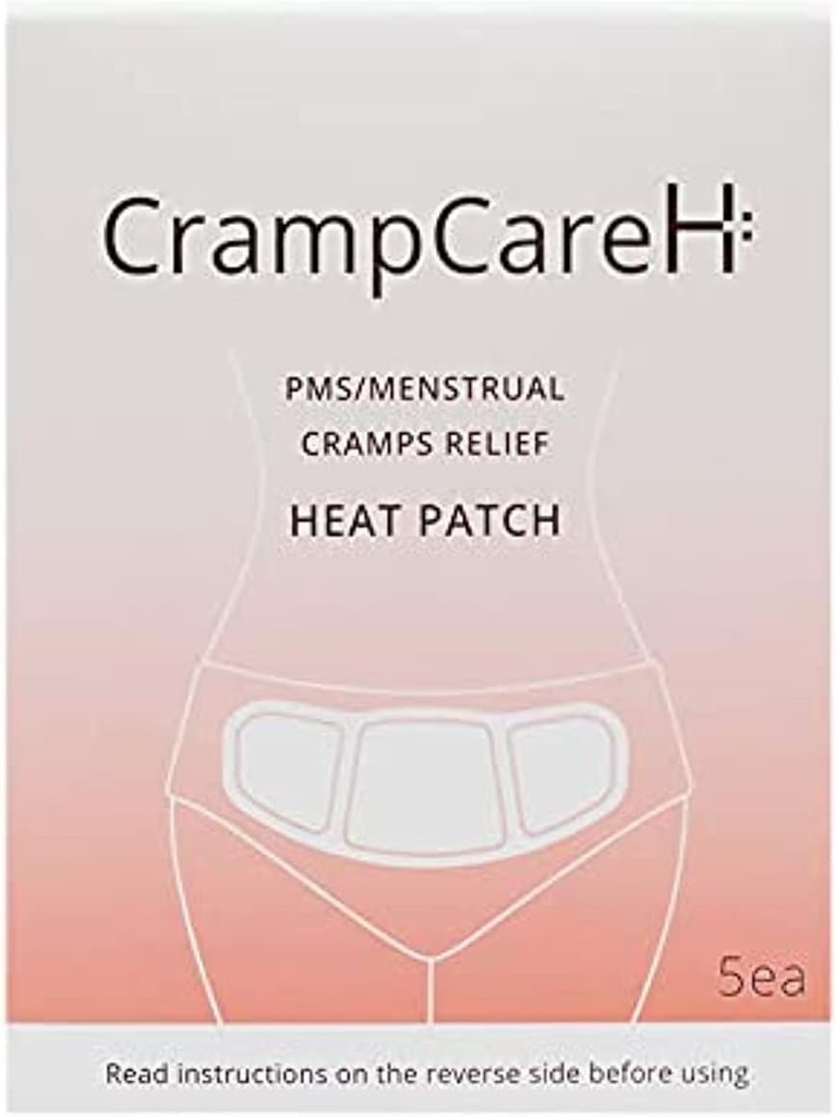 (5 patch-uri) CrampCareH PMS / Cramps Menstrual Relief Heat Patch cu aripi largi, FDA înregistrat