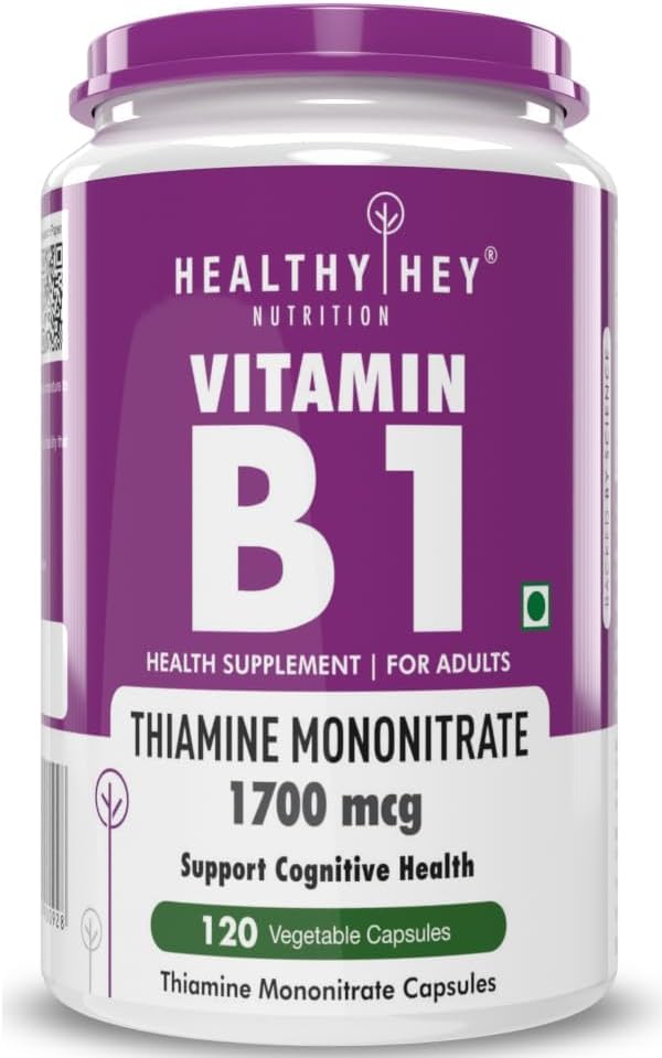 Vitamina B1 Tiamină -120 Capsule de legume