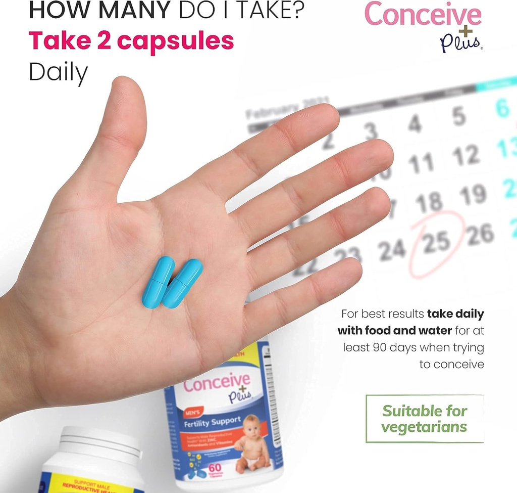 CONCEIVE PLUS Mens Motility Bundle Mens Fertility 60 + Motilitate Supliment 60 Capsule