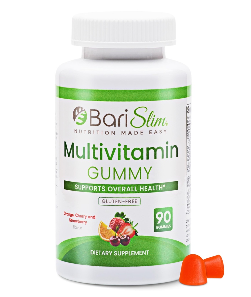 BariSlim Bariatric Gumiile cu multivitamine mestecabile - Vitamina de guma special preparata pentru pacienti dupa operatia de pierdere in greutate - Usor de digerat si de gustare a aromelor de fructe de mare 