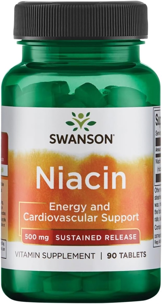 Swanson susţinut de eliberare Niacin 500 Milligrams 90 Taburi
