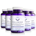 Relumins L-Glutatione Complex 1650mg - Suport antioxidant cu acid lipoic alfa, NAC, L-Metionina, Vitamina E, Suplimentul de sanatate a pielii, Made in USA - 90 Capsule vegetariene x 5 Flacoane