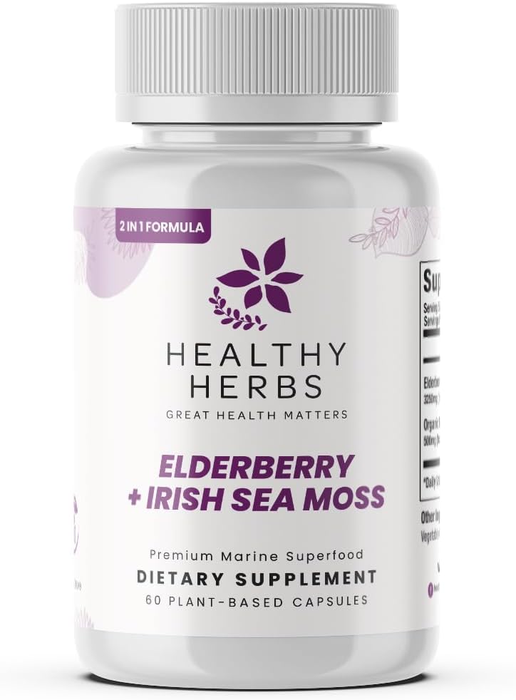 Herbs Wildcrafted Elderberry Sea Moss Capsules 