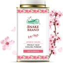 Snake Brand Prickly Heat Răcire Pulbere pentru utilizare în fiecare zi - Anti-Chafing, Erupție cutanată de căldură Relief, Soft Sakura Scent (4.9 Oz / 140g)