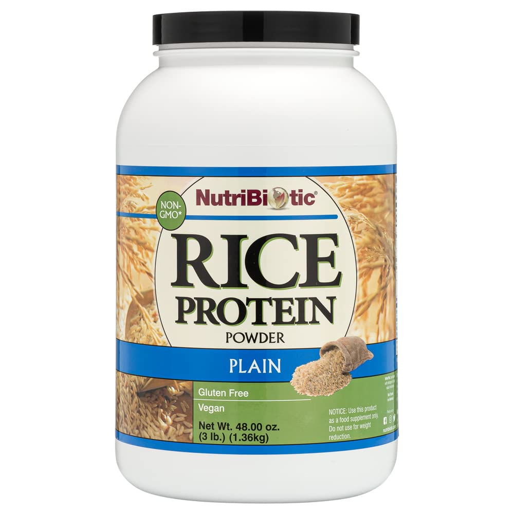 NutriBiotic Plain Rice Proteina, 3 Lb (1,36kg) 