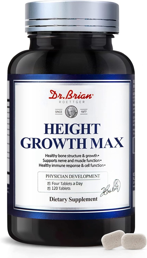Maximizator crestere inaltime - Vitamine de crestere pentru inaltimea adolescentilor Rezistenta osoasa si creste Taller natural, Vitamine pentru copii fără OMG-uri, varste 10+, 120 comprimate