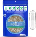 Capsulin dimensiune 1 - capsule vegane goale clare - 5000 Conte - capsule Veggie pastile goale - capsule vegetale DIY umplutura - Capace goale - Kosher și Halal certificate - ne-GMO certificate
