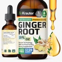 Extract de ghimbir BIO KRAUTTER - Suplimente naturale de ghimbir pentru wellness generală - Alcool și zahăr gratuit - Picături Vegan 2 Fl.Oz.