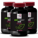 Capsula de păr anti-gri - ANTI GAY HAIR COMPLEX - culoare vibrantă, soluţie de păr gri, culoare trezire, ton natural, pigment par renaştere, ton proaspăt, suport de păr gri 3 sticle 180 capsule