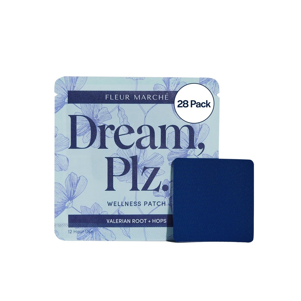 Fleur Marche Dream, Plz Botanic Sleep Patch - Better ZZZ's with Valerian Root, L-Theanine, Lavender Oil & Hops - Natural Sedative - Highly Biodisponibile - 28 Patches