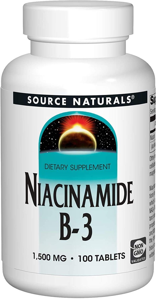 Naturals Sursa Niacinamidă 1500 mg, 100 Tabs (2 ambalaj)